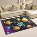 Universe Galaxy Stars Earth Area Rug Modern Fantasy Mystical Children S Carpet Floor Rugs Soft Breathable Non-Slip Large Washable For House Living Room Bedroom Kitchen Decor 4 x 5