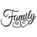 Home Decor 1Pc Farmhouse Wall Ornament for Home Office Family Wall Sign Metal Family Wall Decor Black Family Word Wall Art Black