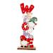 Biplut Christmas Ornament Hand-painted Color Painting Christmas Style Alphabet Exquisite Detail Festive Atmosphere Ornamental Merry Christmas Wooden Table Decorations for Home (Type W)