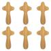 Cross Wood Wooden Crosses Charms Small Prayer Wall Hand 3D Art Hanging Ornament Holding Pocket Ornaments Decorative