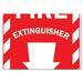 OSHA Aluminum Sign - Fire Extinguisher with Arrow | Aluminum Sign | Protect Your Business Work Site Warehouse & Shop Area | Made in the USA