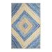 Indian Hand Woven Blue Jute Chindi Cotton Area rug Blue Square Living Room Floor Mat Dining Room Carpet 9x9 Feet