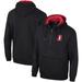 Men's Colosseum Black Stanford Cardinal Half-Zip Hoodie