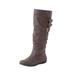 Wide Width Women's The Pasha Wide-Calf Boot by Comfortview in Dark Brown (Size 10 W)