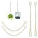 Baywell 4 Pack Adjustable Macrame Plant Hanger Extenders 15.7 to 23.6 Cotton Rope Hanging Plant Extender Durable Rope Plant Hanger Extender for Indoor Outdoor Plant Pot Holder Home Decoration