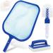 Swimming Pool Cleaning Kit Swimming Pool Net With Cleaning Brush Sponge Brush And Repair Patches Swimming Pool Maintenance Kit Accessories For Garden Pond Spa Fountain Fish Tank