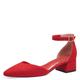 MARCO TOZZI Damen Pumps mit Riemen Glitzer Vegan, Rot (Cherry), 40 EU