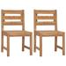 Walmeck Patio Chairs 2 pcs Solid Teak Wood