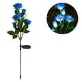 Solar Rose Lights Outdoor Solar Garden Stake Lights Solar Flowers Lights Outdoor Garden Waterproof LED Roses Flowers Lights Yard Decorations Outdoor Color Changing - Blue