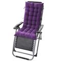 WSYW 49 Lounge Chair Cushion Tufted Soft Outdoor Rocking Seat Deck Chaise Pad with Ties Purple