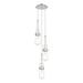 Innovations Lighting Milan - 3 Light 4 Cord Hung Multi Pendant - 10 Canopy Clear/Polished Nickel