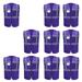 GOGO 5 Pockets High Visibility Safety Vest with Reflective Strips 10 Pack Working Uniform Vest-Purple-L