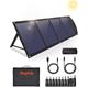 Rophie Faltbares Solarpanel, 100W Tragbares Monokristallin Solarladegerät Solarmodul mit 2 x DC-DC-Kabel, 10-in-1-SteckerUSB QC 3.0 & Type-C PD 45W für Tragbare Powerstation Outdoor Camping/Wohnmobil