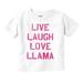 Live Laugh Love Llama Alpaca Humor Youth T Shirt Tee Girls Infant Toddler Brisco Brands 24M