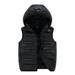 Pedort Plus Size Down Vest for Boys Casual Zipper Active Puffer Vest Winter Sleeveless Padded Coat Outwear Quilted Jacket Black 160