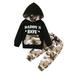 OLLUISNEO Toddler Baby Boys Clothes Set Pullover Big Pocket DADDY S BOY Hoodie Top + Long Pants Set Baby Boys Outfits Set 2-3 Years