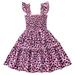 KAWELL Toddler Girl s Summer Dress Boho Ruffle Hem High Waist Dress Casual Swing Sundress