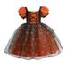 Honeeladyy Toddler Kids Halloween Girls Cute Witch Party Clothing Princess Dress