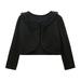Fall Savings! 2023 TUOBARR Kids Cardigan Sweaters Girls Toddler Girls Long Sleeve Cardigan Kids Button Closure Knitted Dress Up Cropped Sweaters Tops Winter Clothes Black 5-6 Years