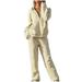 Besolor Women s 2 Piece Workout Outfits Sweatsuits Casual Zipper Hoodie Sweatshirt and Pants Lounge Sets Tracksuits