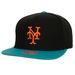 Men's Mitchell & Ness Black/Teal New York Mets Citrus Cooler Snapback Hat