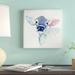 Gracie Oaks Bessie by Avery Tillmon - Wrapped Canvas Graphic Art Canvas in Blue/White | 13.6" H x 13.6" W x 1.5" D | Wayfair