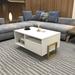 Mercer41 Pavielle Coffee Table Wood in White | 18.5 H x 35.4 W x 23.6 D in | Wayfair FB126063DE2747C6884C1F189B8BAB8F