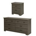 Union Rustic Churchton 2 Piece Dresser Set Wood in Gray | Wayfair 331970DAE448453C81C29C7E92054C2F