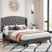 Red Barrel Studio® Taro 41.3" Platform Bed Metal in Gray | 41.3 H x 56.3 W x 78.1 D in | Wayfair 54FE5C59A68A4B9FA244378B36D2A15A