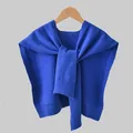 Korean Female Summer Solid Color Wool Knit Neck Guard Fake Collar Pullover Winter Women Thicken