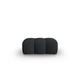 Pouf 1 place en tissu chenille noir