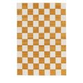 Tapis intérieur et extérieur à motif géométrique jaune moutarde 160x23