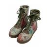 Schnürboots DOGO "Future High Top Boots State Of Bliss Damen Stiefeletten", Damen, Gr. 37, Normalschaft, blau, Lederimitat, Schuhe, Handgefertigt