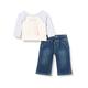 Levi's Kids ruffle top & wide denim se Baby Mädchen Halogen Blue 18 Monate