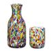 Novica Handmade Jubilant Color Handblown Recycled Glass Carafe And Glass Set (Pair)