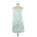 Calvin Klein Casual Dress - Shift Square Sleeveless: Blue Dresses - Women's Size 10