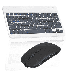 Rechargeable Bluetooth Keyboard and Mouse Combo Ultra Slim Keyboard and Mouse for Dell Inspiron 5000 14 2-in-1 Laptop and Bluetooth Enabled Mac/Tablet/iPad/PC/Laptop - Shadow Grey with Black Mouse