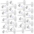 600 PCS 8MM Hypoallergenic Stainless Steel Earrings Posts Flat Pad Blank Earring Pin Studs with Butterfly Earring Backs and Silicone Bullet Earring Backs for Jewelry Making Findings