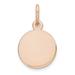 14k Rose Gold Plain .009 Gauge Circular Engraveable Disc Charm