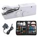 Handheld Sewing Machine Set Kit for Beginners Home Travel and DIY Mini Portable Handheld Sewing Machine with Sewing Repair Kit for Quick Stitching US Plug Charger Electric Handheld Sewing Machine