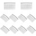 Hair Styling Accessories Plastic Teeth Hair Combs Tortoise Side Combs Hair Accessories Comb and Clips French Hair Side Combs for Women 10pcs (Transparent) Styling Comb