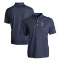 Men's Cutter & Buck Navy/White Boston Red Sox Big Tall Pike Eco Symmetry Print Stretch Recycled Polo