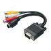 moobody VGA to S-VIDEO 3 RCA TV AV Converter Cable Adapter 3 RCA Female Converter Cable VGA to Video TV Out S-Video AV Adapter