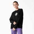 Dickies Women's Garden Plain Long Sleeve T-Shirt - Black Size XS (FLR11)