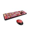 Mofii Sweet Keyboard Combo Mixed Color 2.4G Wireless Keyboard Set Circular Suspension Key for PC Laptop Black