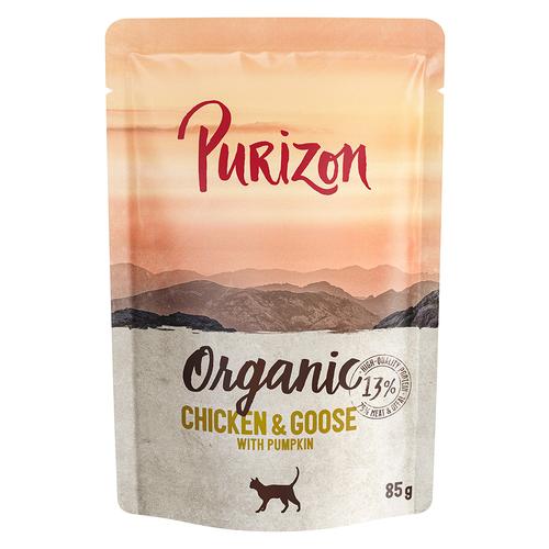 12x 85g Purizon Organic Huhn und Gans Kürbis Katzenfutter nass