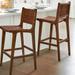 Augusto Low Back Bar & Counter Stool - Bar Height (30"H Seat), Gray/Slate/Bar Height - Grandin Road