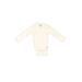 Gerber Long Sleeve Onesie: White Bottoms - Size Newborn