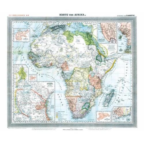 Historische Karte: Afrika, 1890 (Plano)