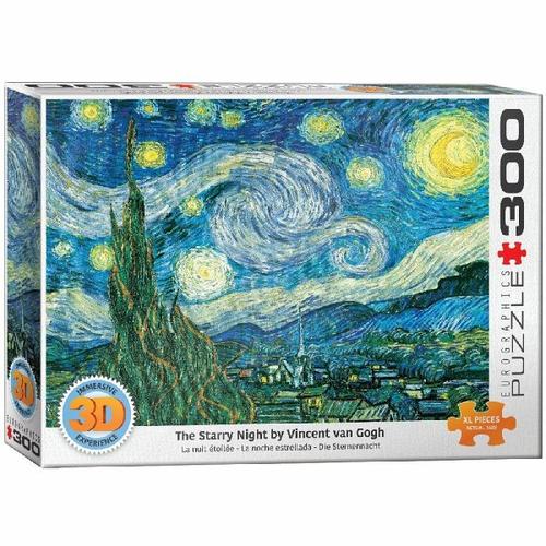 Eurographics 6331-1204 - 3D - Sternennacht von Vincent van Gogh, Puzzle, 300 Teile - Lenticular - Eurographics